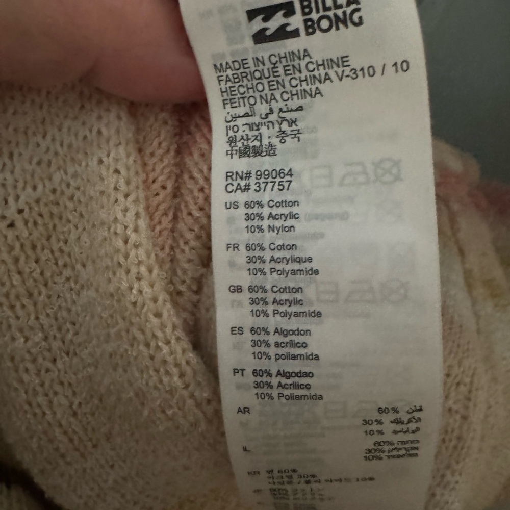 Billabong Baja Beach Knit Hooded Pullover - Picture 4 of 6
